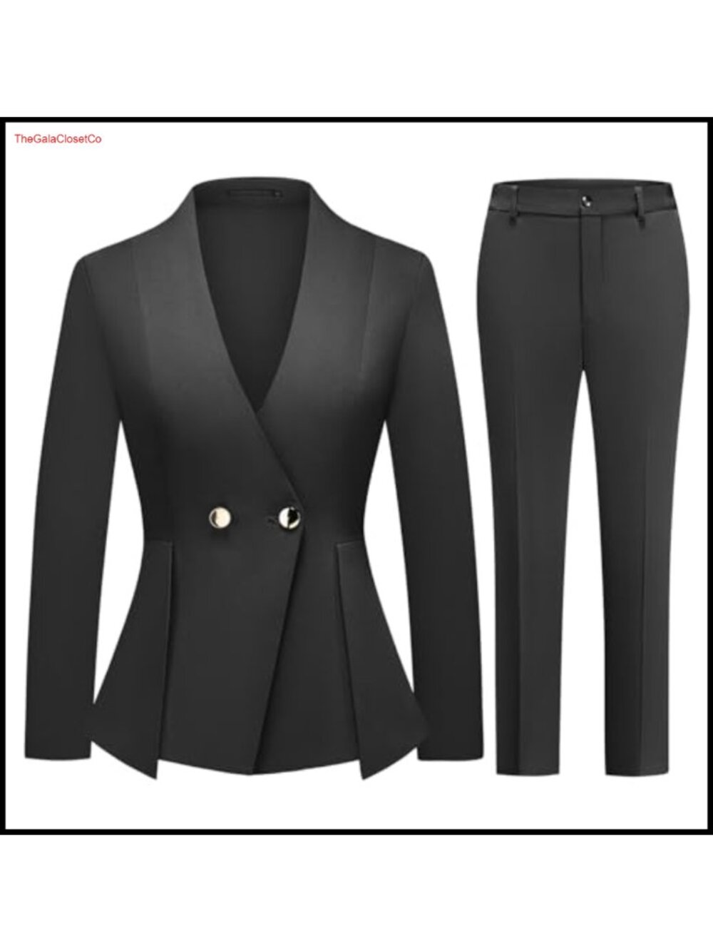 Women's 2 Piece Business Suit Set Blazer & Pants Pantsuit